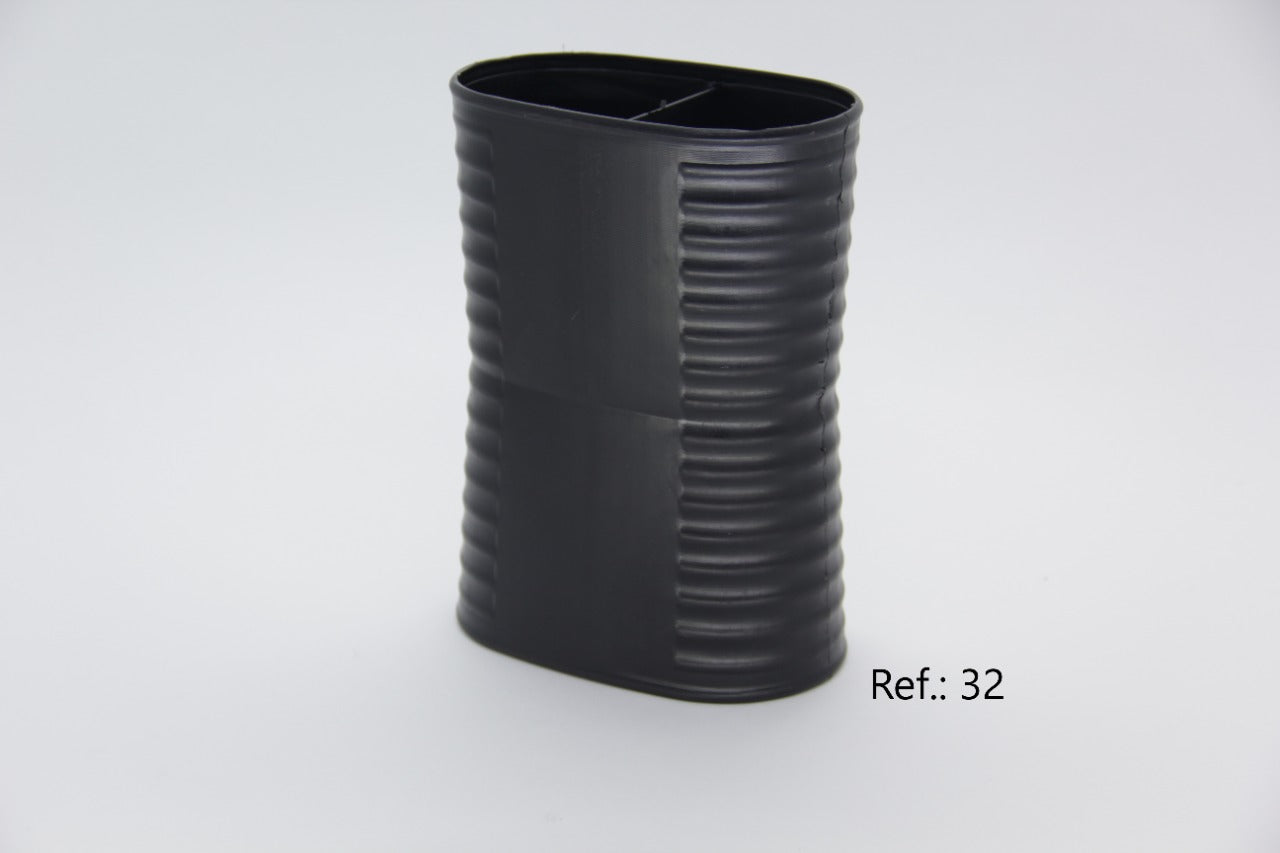 Porta Linha *Oval Médio Black/Black* com 12 unidades