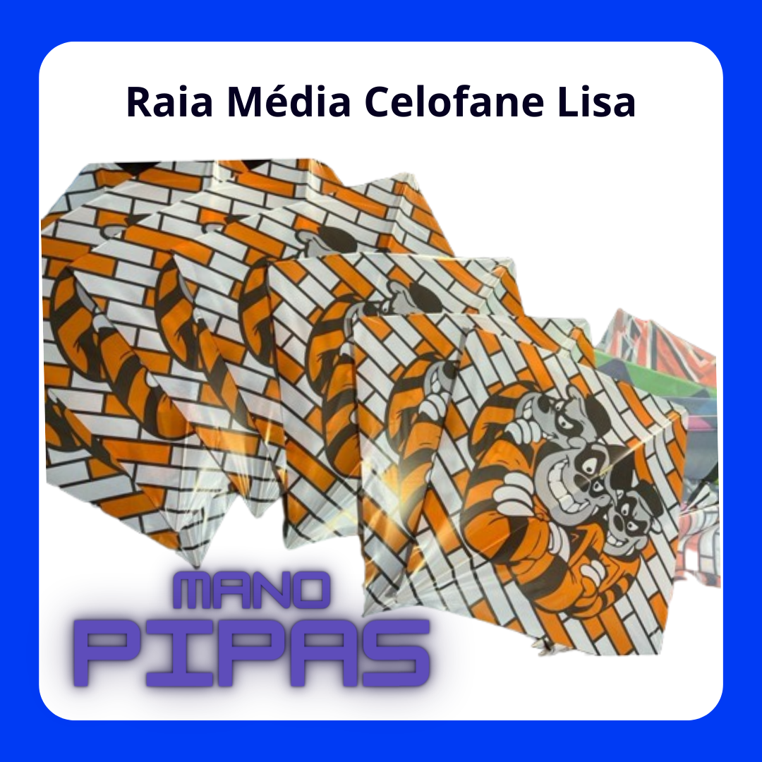 Raia *Média Plástico Desenhos* (38X38) com 20 unidades no pacote