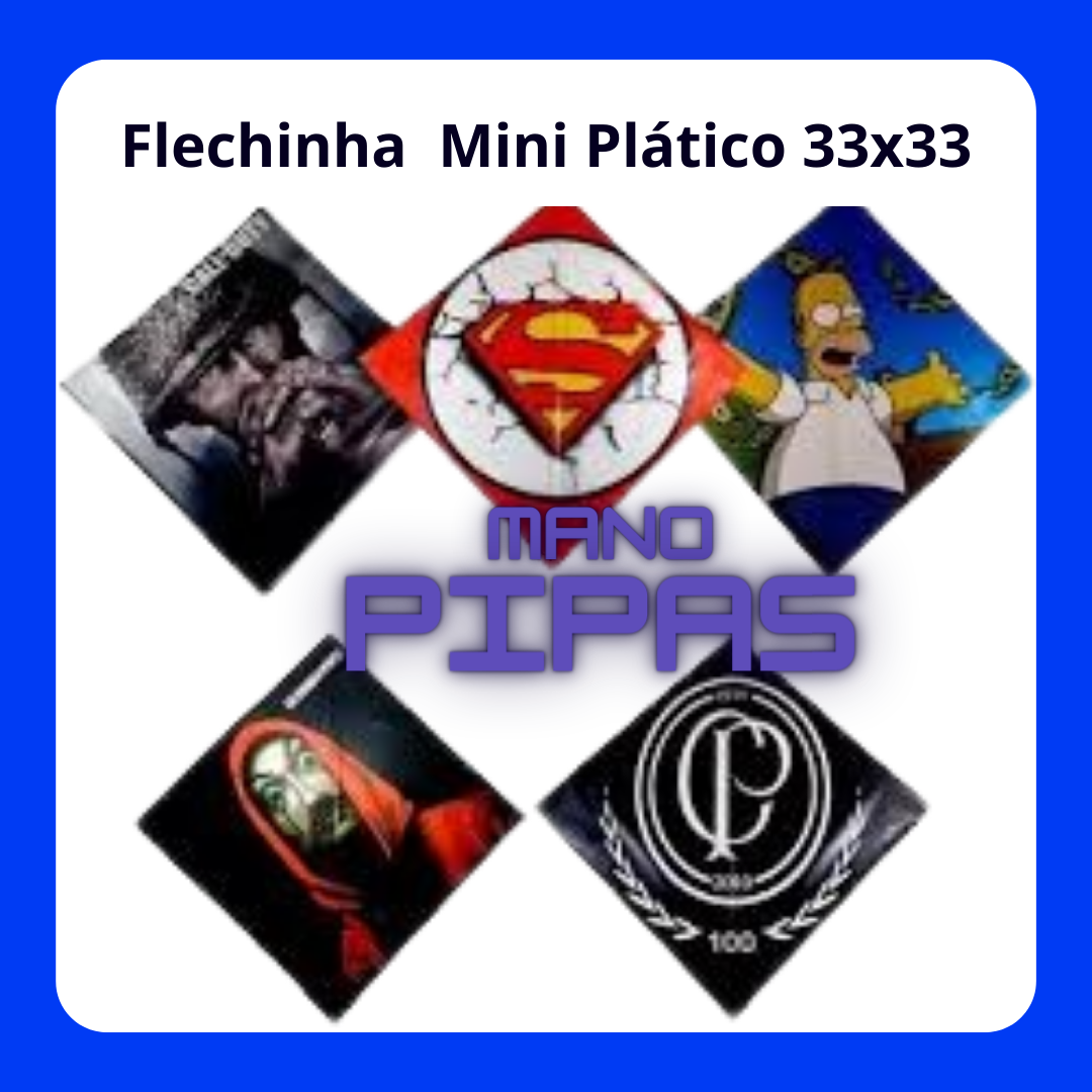 Flechinha *Mini Plástico* (Bambu x Fibra) com 20 unidades no pacote