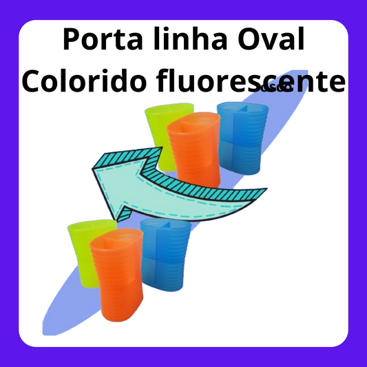 Porta Linha *Oval Color/Black* com 12 unidades