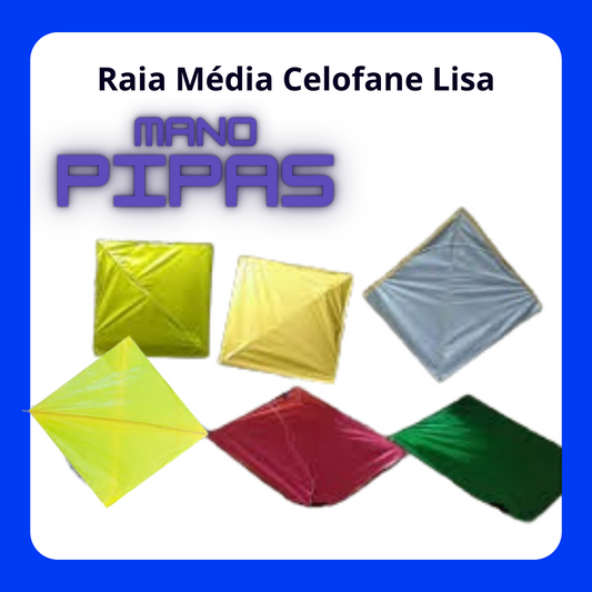 Raia *Pequena Celofane Lisa* ( 34X34 ) (Fibra x Fibra) com 20 unidades