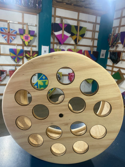 Carretilha 14" de Madeira Lisa