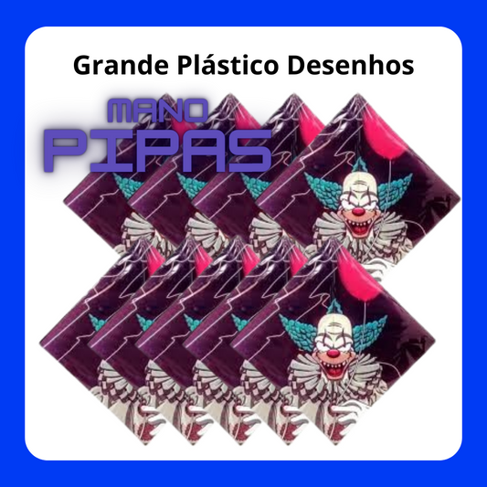 Raia *Grande Plástico Desenhos* (48X48) com 20 unidades no pacote