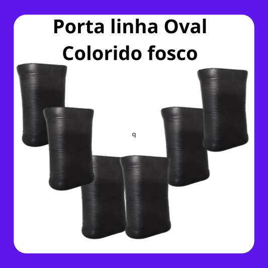 Porta Linha *Oval Médio Black/Black* com 12 unidades