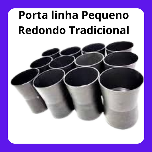 Porta Linha *Pequeno Redondo Tradicional Black/Black* com 12 unidades